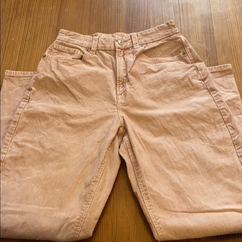 nwot american eagle corduroy pink mom jeans